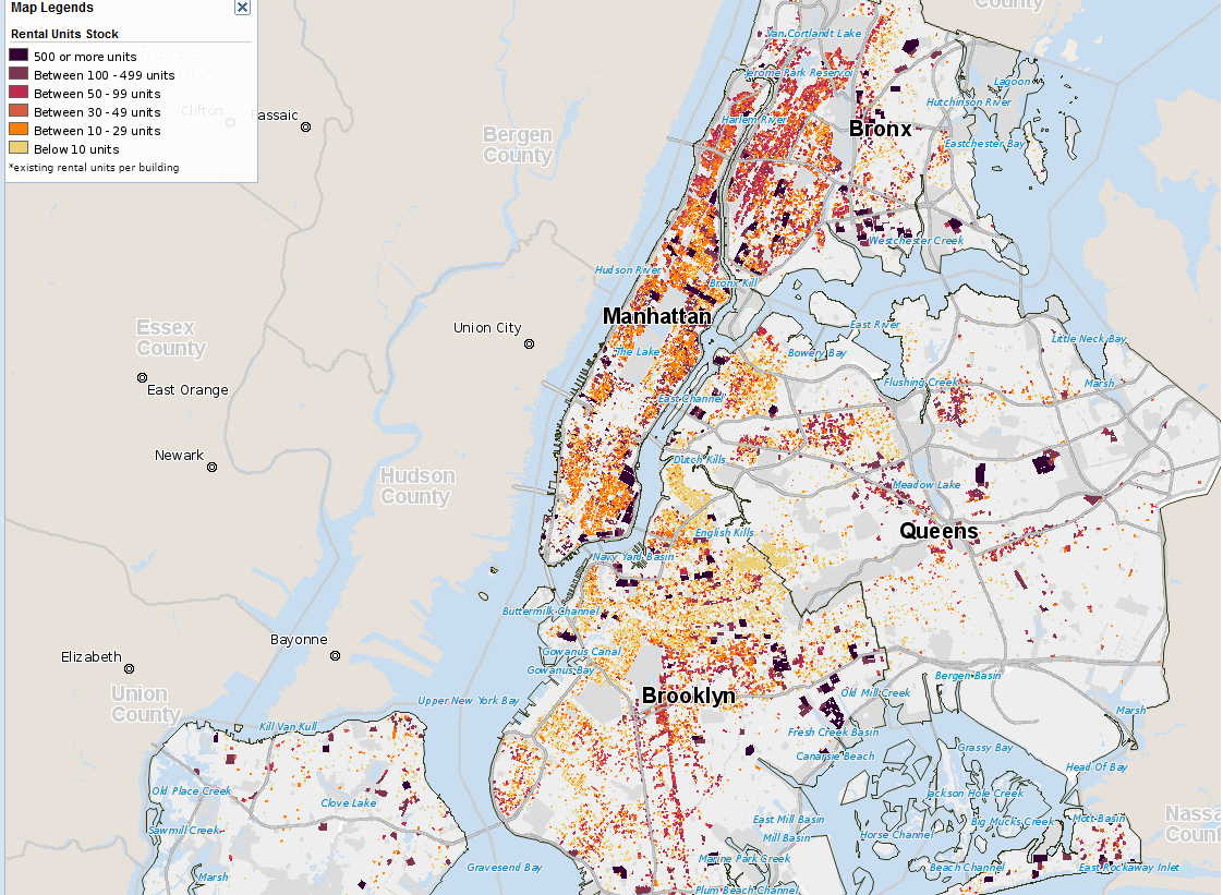NYC Rental Units Map
