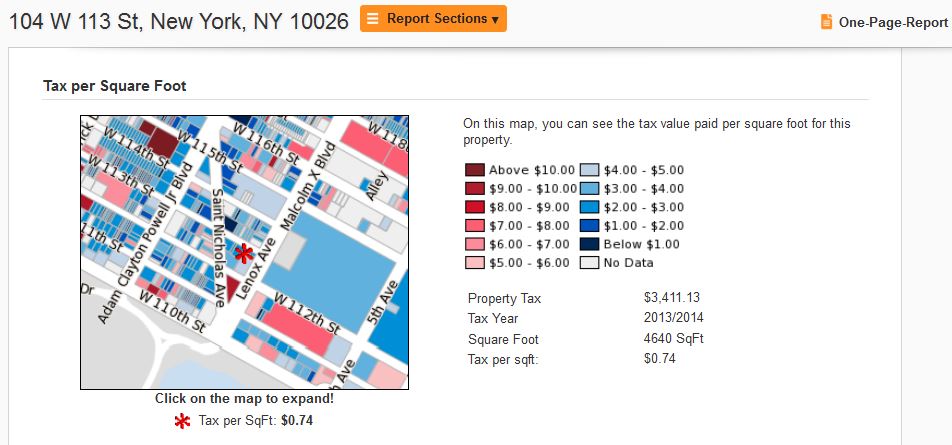property report tax map