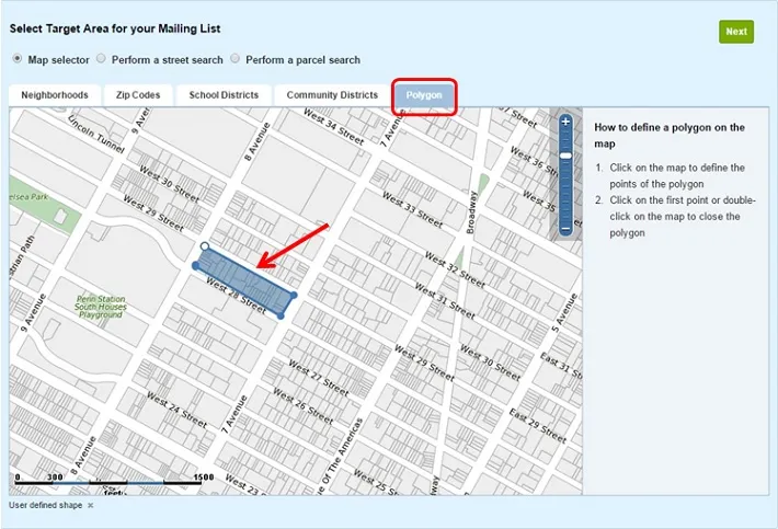 how to use the improved polygon draw tool on property shark