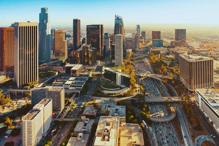 Aerial view of Downtown Los Angeles