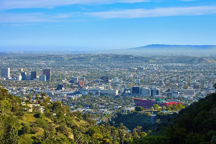 Image overlooking West Hollywood, including Pacific Design Center