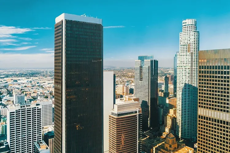 The Downtown LA office towers and the CalEdison building