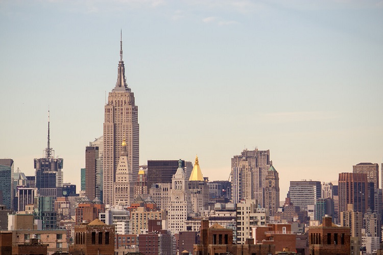 The Empire State and the surrounding buildings