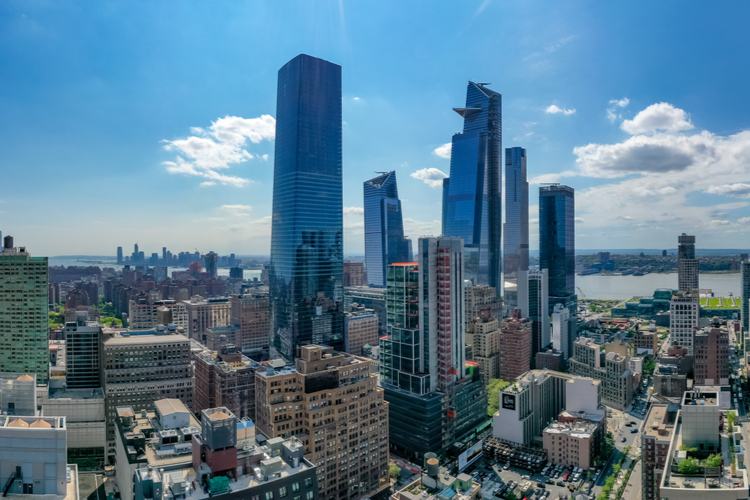 Hudson Commons with Hudson Yards in the background