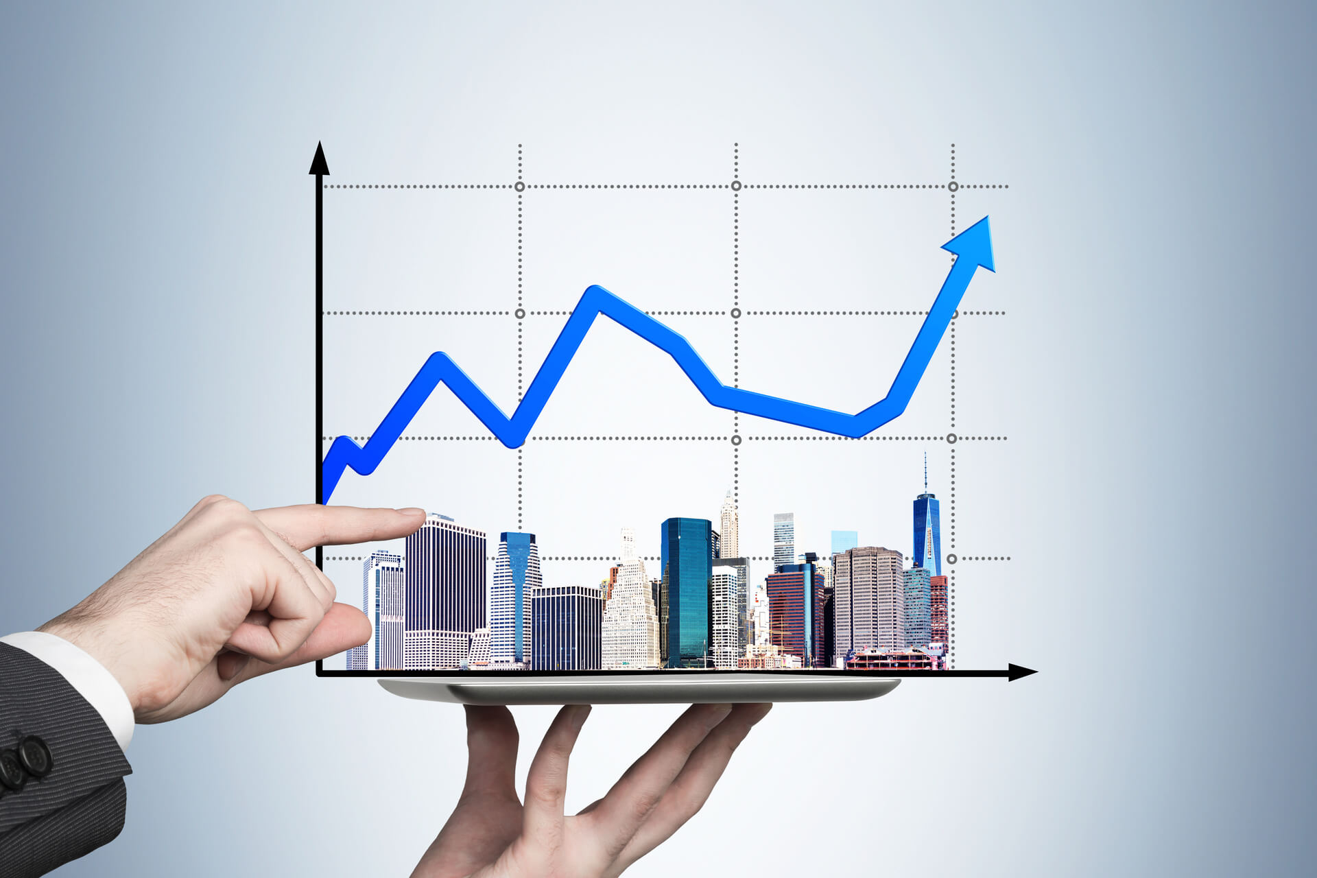 Commercial real estate marketing campaign - growth graph