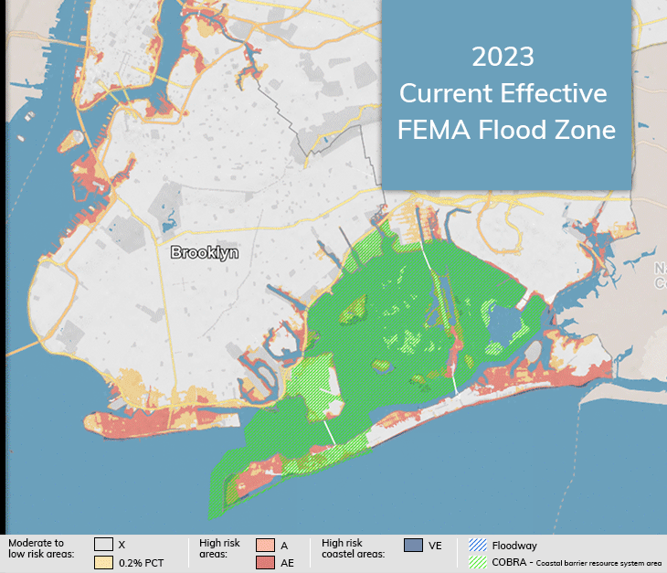 Map of Brooklyn FEMA Flood Zones