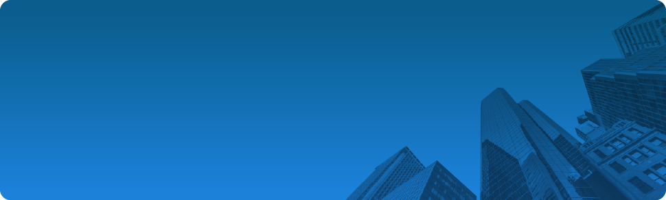 Conversion banner - blue background, with building silhouettes and Sign Up button.